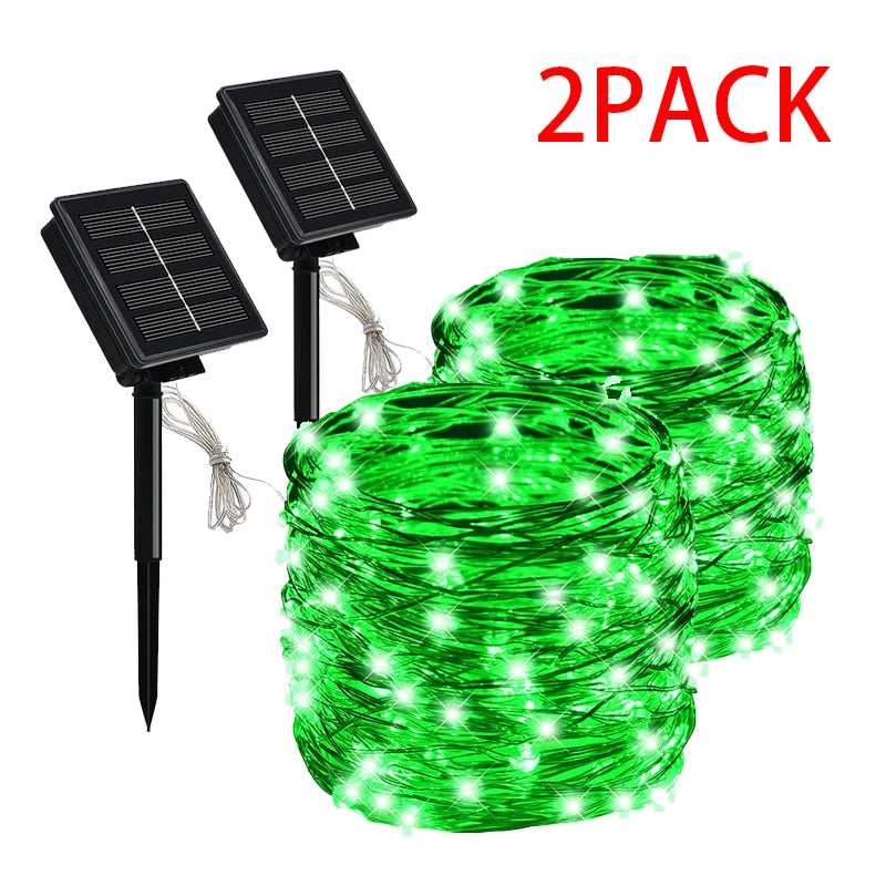 LED Solar Light Outdoor Waterproof Fairy Garland String Lights Christmas Party Garden Solar Lamp Decoration 7/12/22/32 M