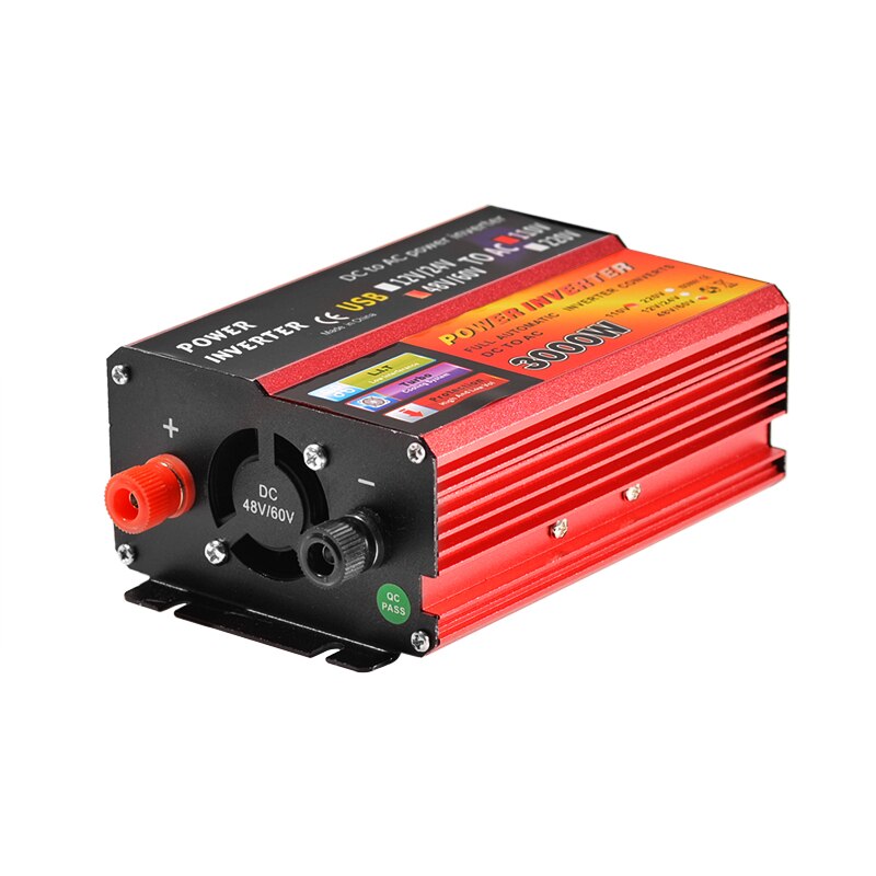 3000W Peak Solar Inverter 12V 220V Voltage Converter Transformer DC 12V&24V 48V&60V To AC 110V/220V Auto Adapt Inversor Adapter