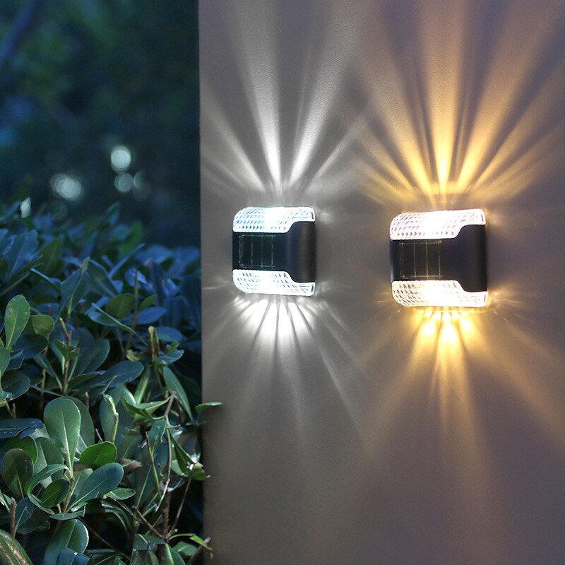 Led luz solar luz solar lâmpada de parede jardim ao ar livre pátio varanda varanda decorações de estufa luzes impermeáveis decoração de casa e jardim