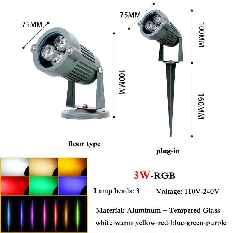 NEARCAM outdoor RGB projection light waterproof tree light led flood light color spotlight landscape light spotlight projection