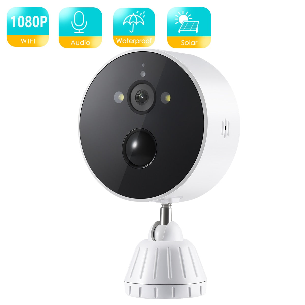 BESDER Q4 Solar Camera - Wireless Solar 4000mAh Rechargeable Battery Wifi CCTV Security Camera Outdoor Full HD 1080P Audio IP Camera With Camera