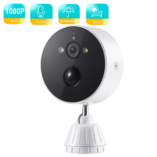 BESDER Q4 Solar Camera - Wireless Solar 4000mAh Rechargeable Battery Wifi CCTV Security Camera Outdoor Full HD 1080P Audio IP Camera With  Camera