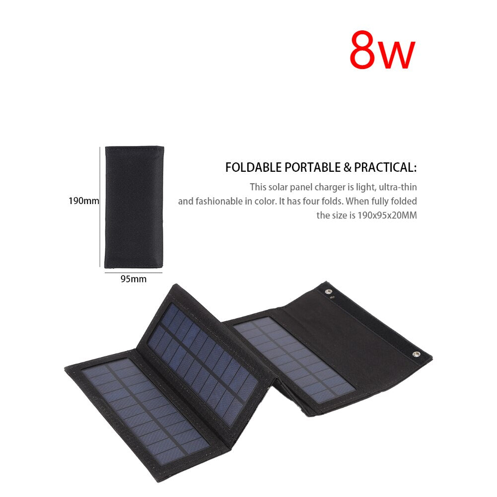 8w solar panel charger is light; ultra-thin 190