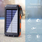 Solar Power Bank 80000mAh Portable Charging Poverbank External Battery Charger  Strong Light LDE Light for All Smartphones