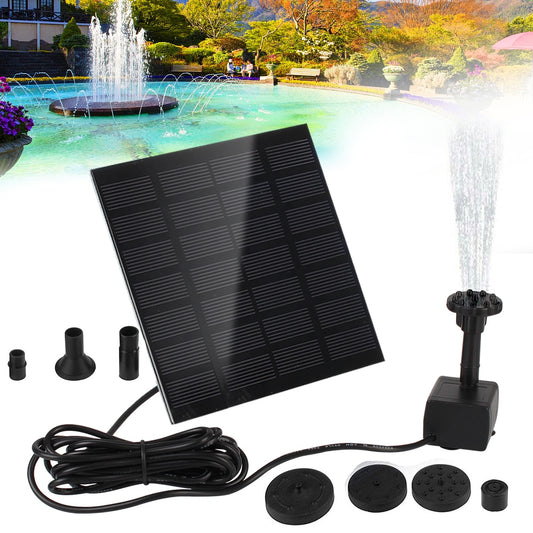 1.4W Mini Solar Fountain Pump Power Panel Kit  - Solar Panel Water Pump for Garden Pool Water Fountain Indoor  Bird Bath Outdoor