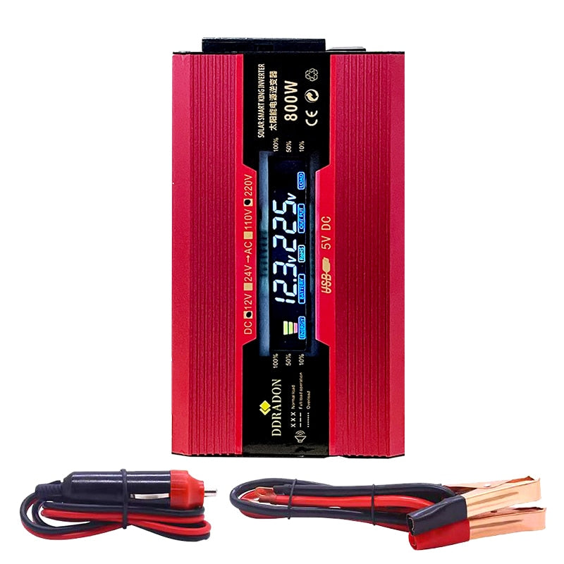 Car Power Inverter Modified Sine Wave DC 12V to AC 220V Transformer Convert EU Socket Converter Car Charger Converter Adapter
