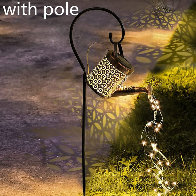 Luz solar al aire libre Lámpara de regadera Lámparas solares de jardín para luces de iluminación de jardín Decoración de patio Luces de jardín al aire libre