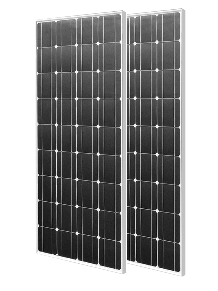 300W Solar Panel Kit Complete Off-Grid 12V/24V Battery 1 ~ 2pcs 18 Voltage Cell 150w Charge for balcony window Boat Caravan Home