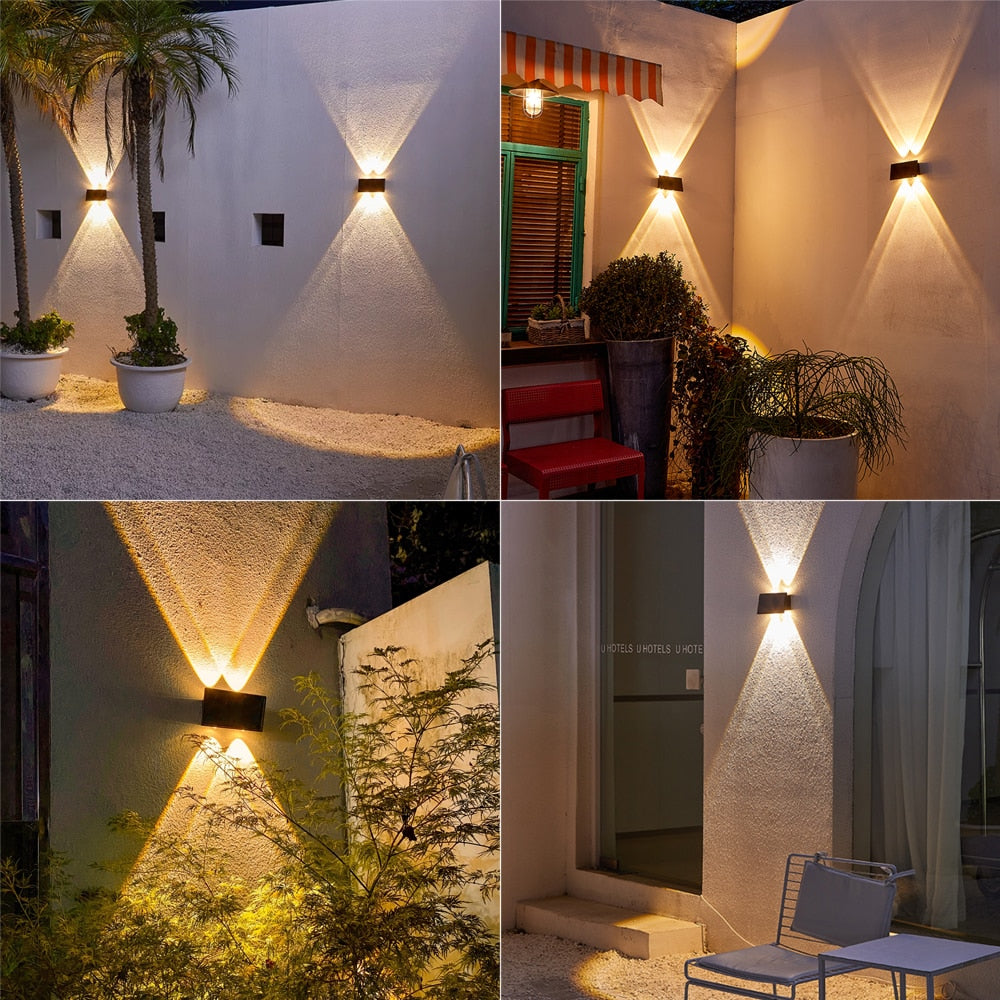 Solar LED Light Outdoor Wall Lamp Waterproof Up Down Luminous Lights Garden Decoration Stairs Fence Corridor Sunlight Solar Lamp