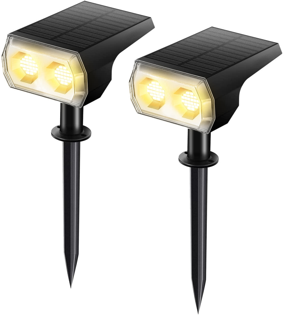 48 LEDs Solar Light Outdoors Landscape Spotlights, 2 In 1 Wireless Waterproof Outdoor Solar Spotlights for Yard Garden Patio