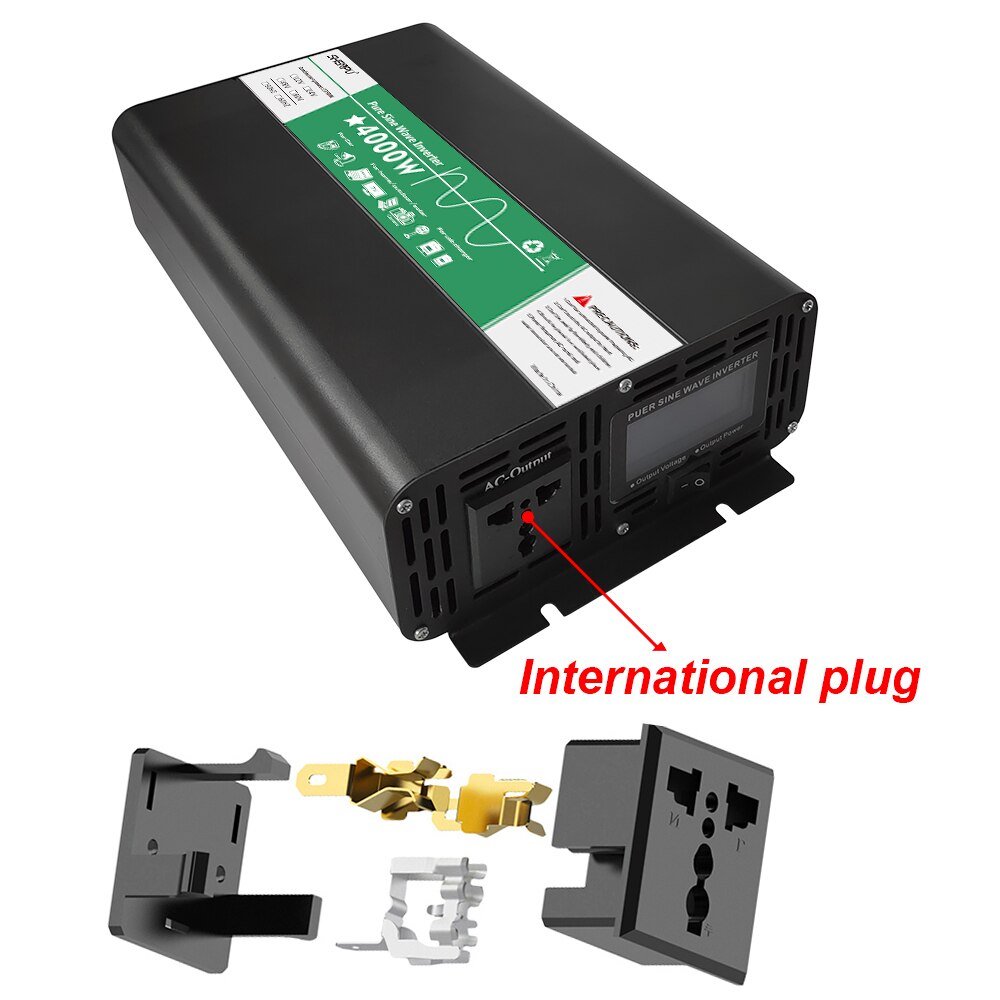 Reiner Sinus-Wechselrichter 4000 W 6000 W Leistung DC 12 V zu AC 220 V Spannung 50 Hz Konverter Solar-Auto-Wechselrichter