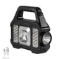500LM USB Rechargeable Flashlight Waterproof 6 Gear COB/LED Torch Light Portable Powerful Lantern Solar Light for Camping Hiking