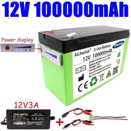 12V 1OOOOOmAh Power display 0125 12V Rep