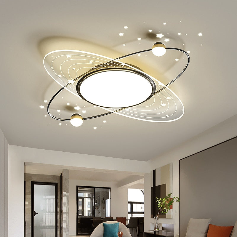 anneau étoile LED Fer Lustre Moderne Lumières Pour Chambre Salon Cuisine Lampes Éclairage Intérieur maison Lustre Plafond lustre