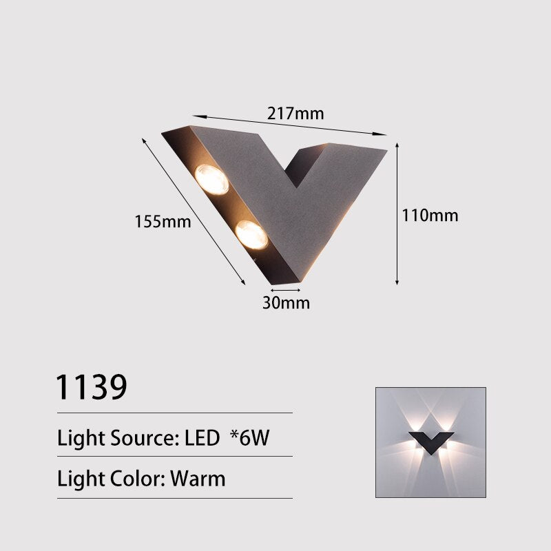 Joollysun Wall Light Waterproof Outdoor Lighting Garden Decoration LED Modern Lights for Balcony Porch Patio Sconces