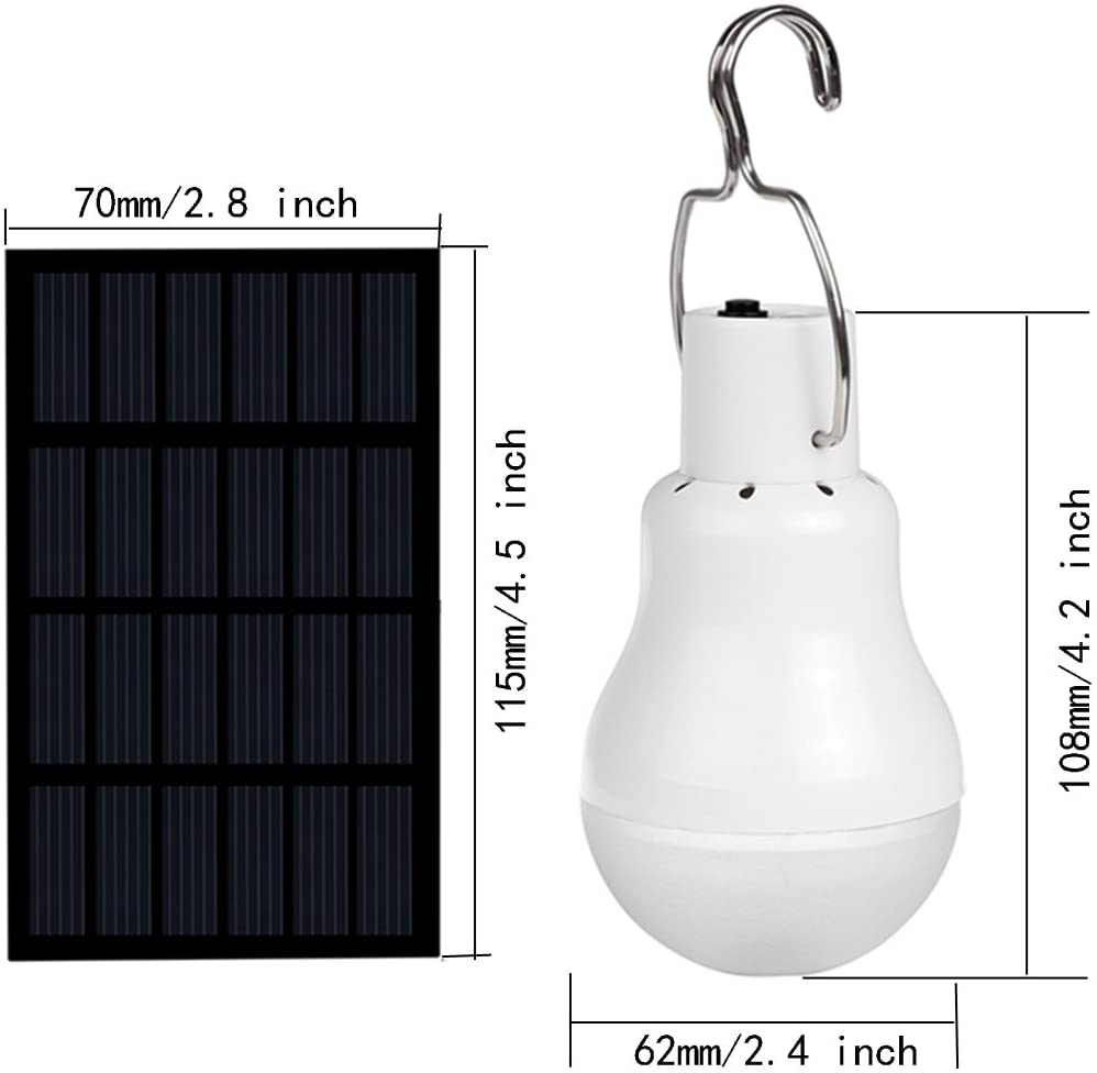 Solar Powered Lamp Portable Led Bulb Lights Solar Energy Panel Led Lighting for Camp Tent Night Fishing Emergency Lights Flash