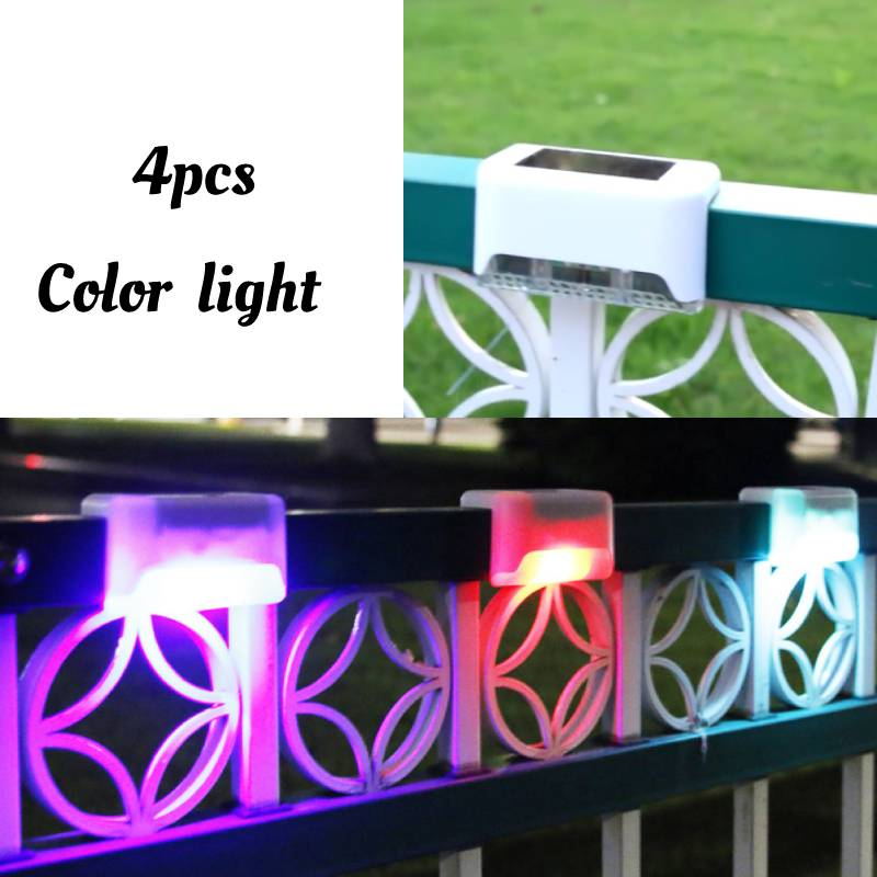 Lampada solare a LED Percorso Scale Luci da giardino per esterni Impermeabile Energia solare Balcone Decorazione luminosa per recinzione per scale del patio di Natale