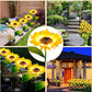 Solar Sunflower Outdoor Light IP65 Waterproof 20LED Solar Lawn Pathway Light for Patio Yard Garden Decoration Landscape Lighting
