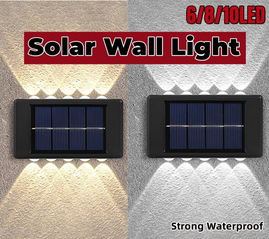 LED Solar Wall Lamp Outdoor Wall Light Ip65 Waterproof Garden Decoration Balcony Yard Street Decor Lamps Outside Sunlights