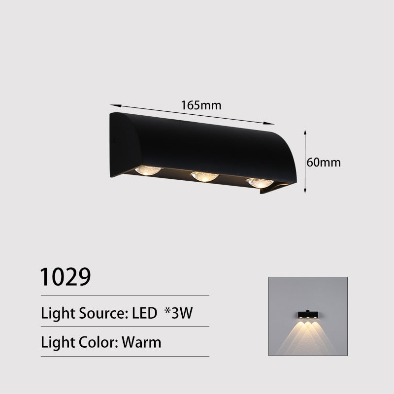 Luz de parede à prova d'água LED iluminação externa para número de casa externa arandelas modernas lâmpadas montadas na parede corpo de alumínio alimentação CA