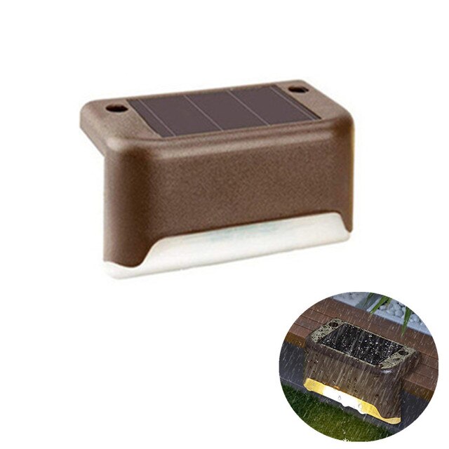 LED solaire escalier lumière étanche extérieur jardin lumières solaires terrasse garde-corps étape lumière paysage lampe accessoires de jardin
