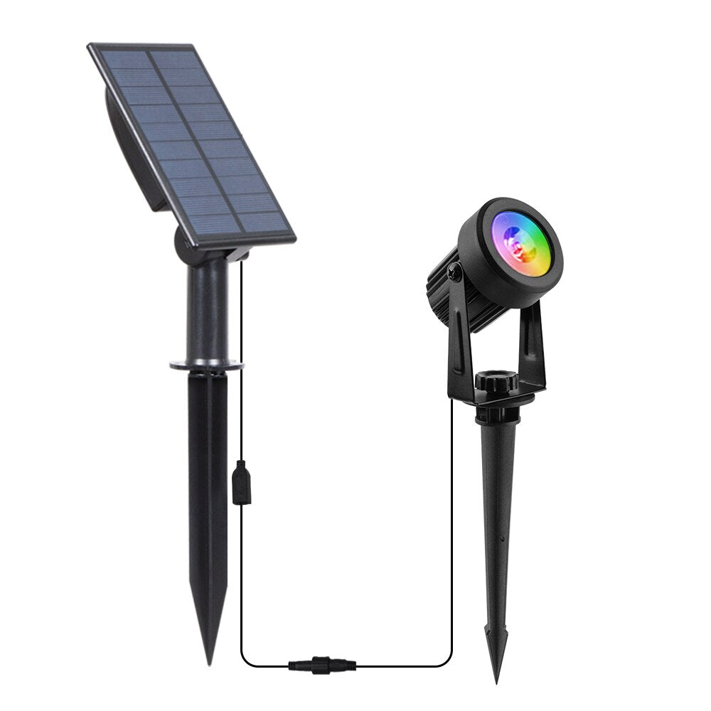 T-sunrise Solar LED Outdoor Light IP65 Impermeabile Decorazione da giardino Luci RGB Lampade per illuminazione da giardino con paesaggio bianco caldo / freddo