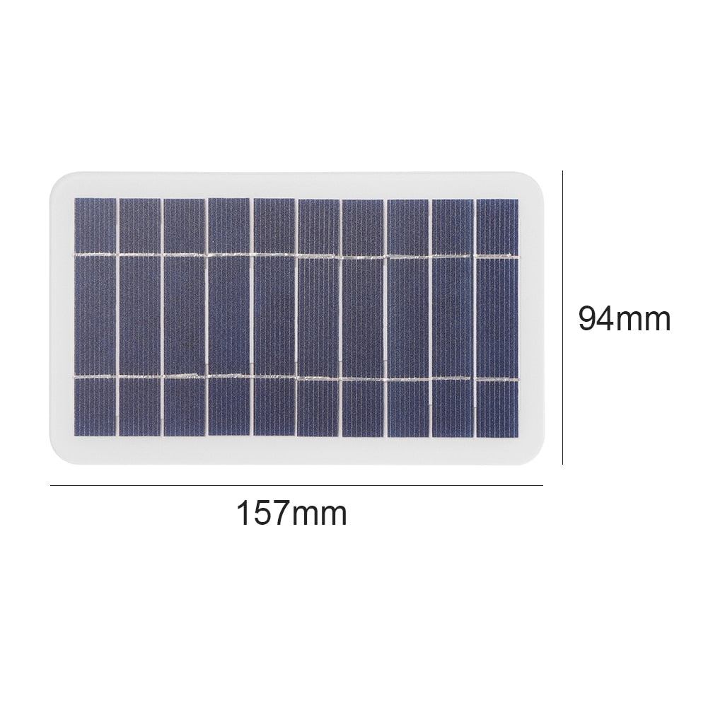 5V 400mA Solar Panel 2W Output USB Outdoor Portable Solar System For Low Power Products Cell Mobile Phone Chargers Electric Fan