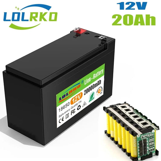 12V Battery 18650 Battery Pack 18650 lithium battery recharable battery Solar storage Battery Electric lighting Outdoor battery