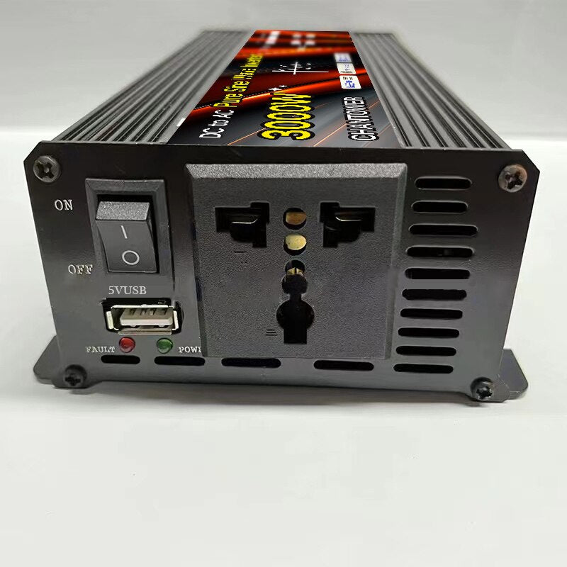 Inversor de onda sinusoidal modificada, inversor Solar de 12v, 220v, 1000W, 2000W, 3000W, 4000W, transformador de voltaje, convertidor de potencia de 12v, inversor de coche