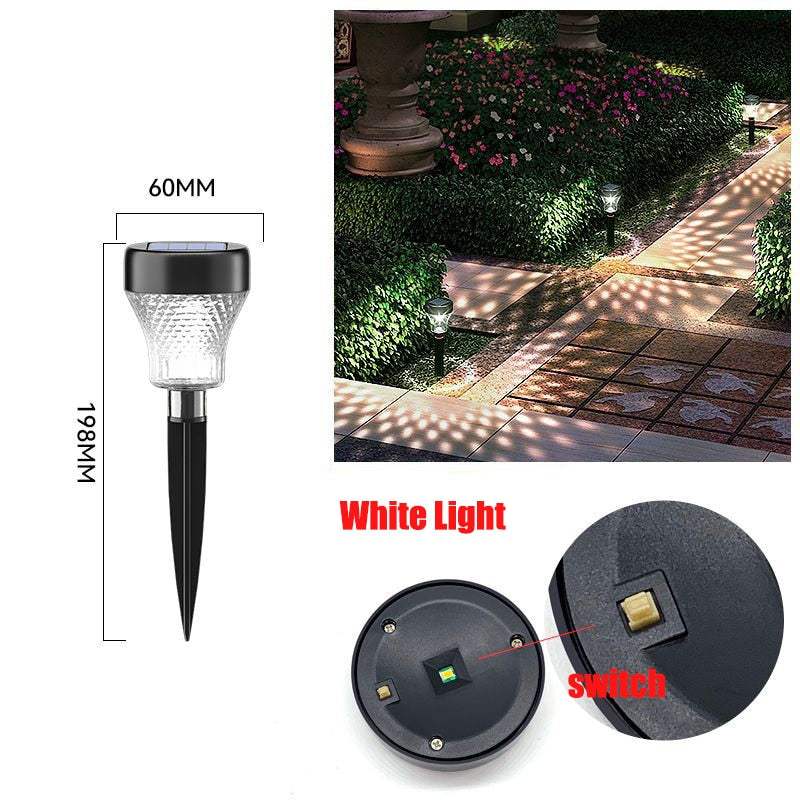 LED pelouse lampes solaires jardin lampe extérieure rvb multicolore porte chemin éclairage solaire noël décoratif paysage briller lumière