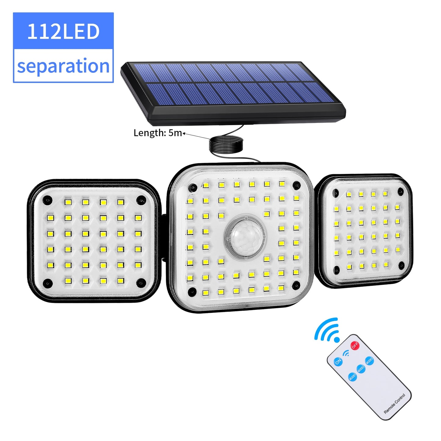 Solar Lights Outdoor with Remote Control Motion Sensor Light 112/333 Led Wall Lamp Waterproof Spotlight Exterior Garage Lighting