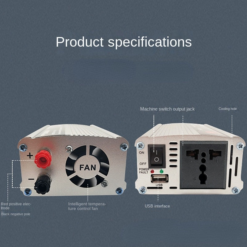 Inverter 12V 220V Modified Sine Wave Inverter 500W 1000W 2000W High Power USB Socket Auto Inversor Converter Car Solar Inverter