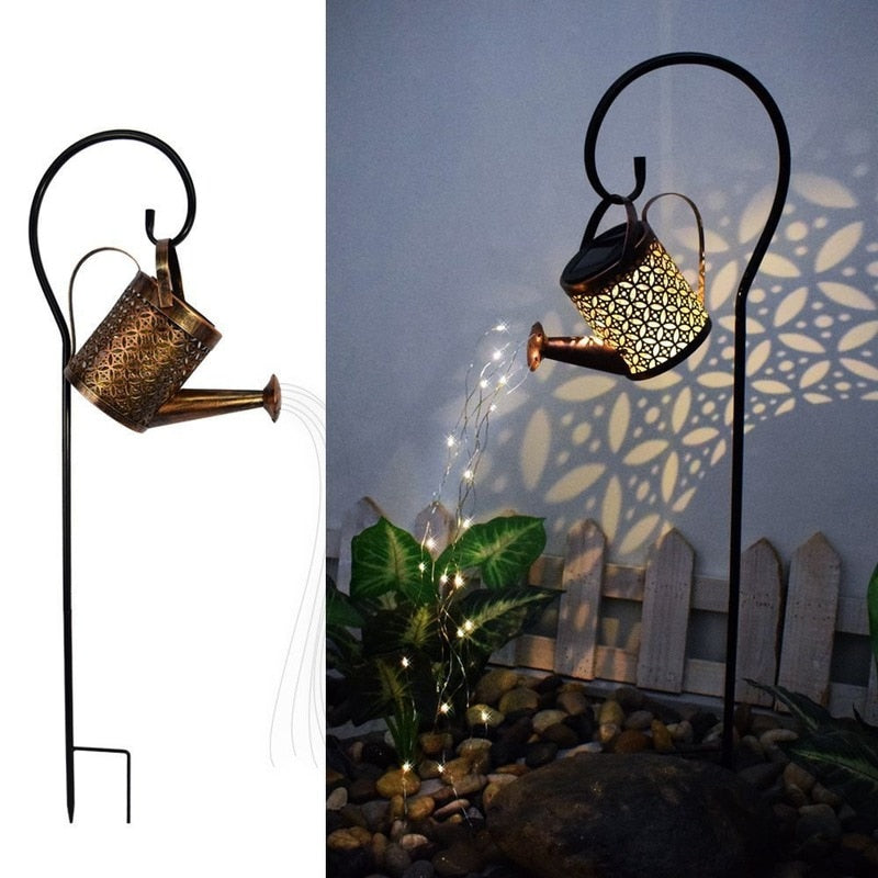 Luz solar al aire libre Lámpara de regadera Lámparas solares de jardín para luces de iluminación de jardín Decoración de patio Luces de jardín al aire libre