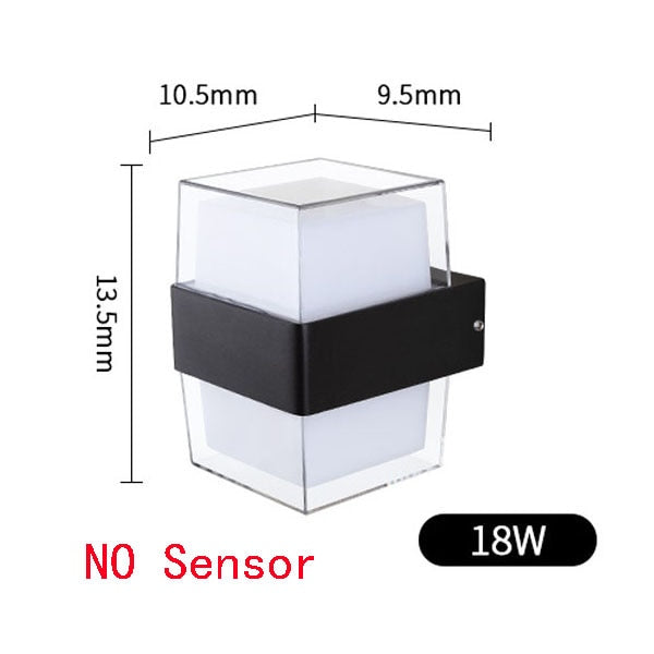 Led Wall Light Outdoor Waterproof IP65 Motion Sensor Led Outdoor Lighting Porch Lights Balcony Garden Lights Outdoor Wall Lamp