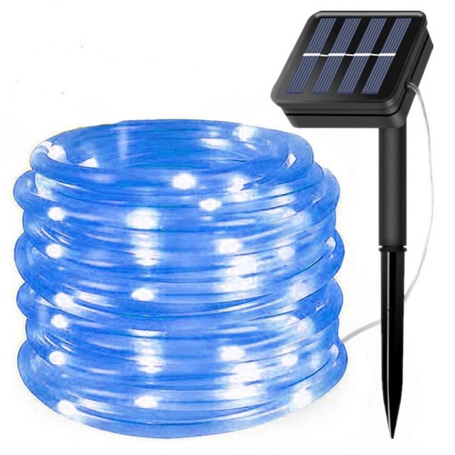 300LED Solar Rope Strip Light Outdoor Waterproof Fairy Light Strings Christmas Decor for Garden Lawn Tree Yard Fence Pathway