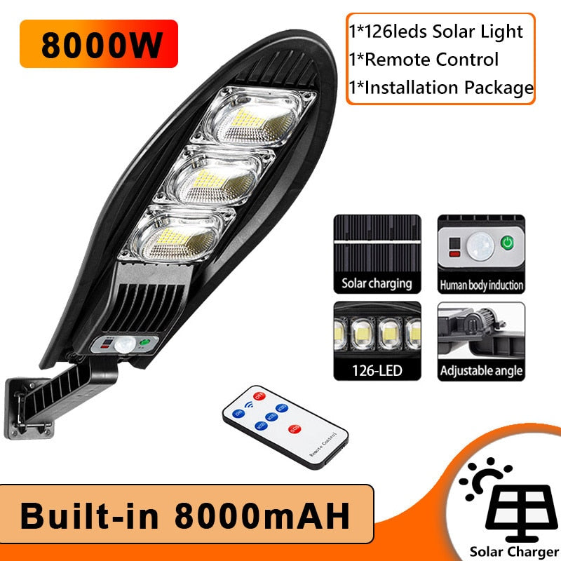 Built-in 8000mAH Solar Charger with built-in