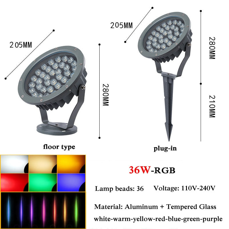 NEARCAM outdoor RGB projection light waterproof tree light led flood light color spotlight landscape light spotlight projection