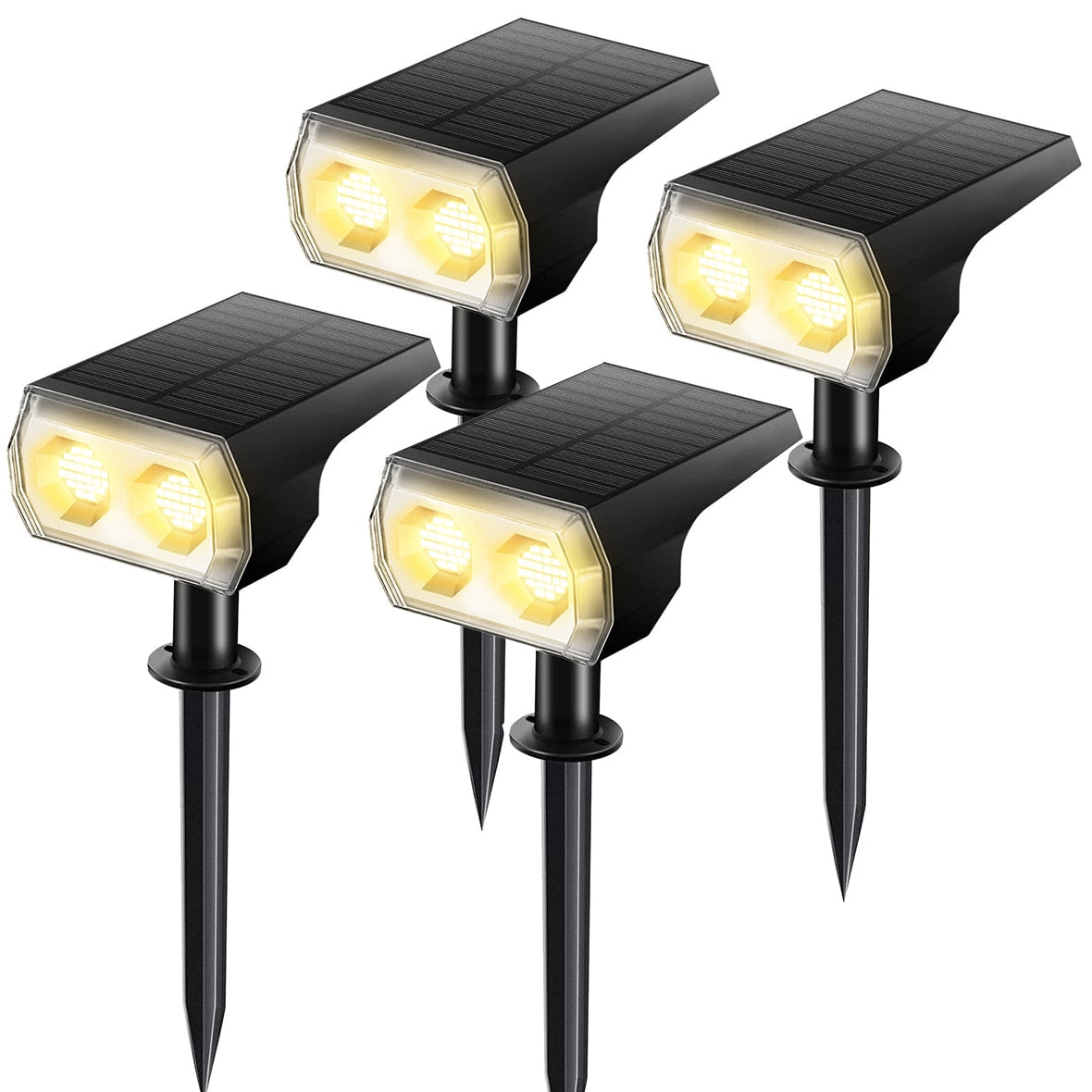 48 LEDs Solar Light Outdoors Landscape Spotlights, 2 In 1 Wireless Waterproof Outdoor Solar Spotlights for Yard Garden Patio