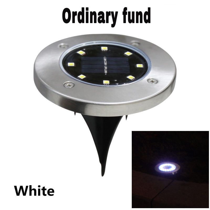 Upgraded 8/16 LED Solar lawn Lights Ground Outdoor Waterproof Solar Garden Decoration Lamps Disk Pathway Yard Landscape Lighting
