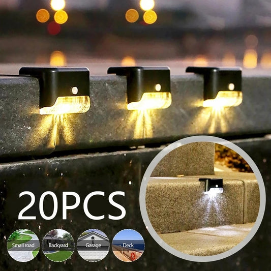 Stair LED Solar Lamp IP65 Waterproof Outdoor Garden Light Pathway Yard Patio Steps Fence Lamps Garden Decor Solar Light Outdoors