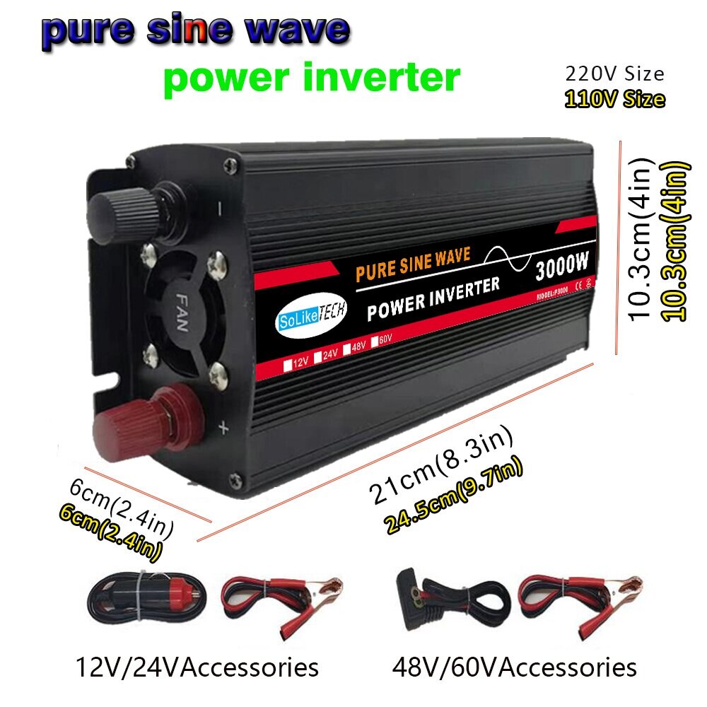 pure sine wave power inverter 220v Size 1 ((