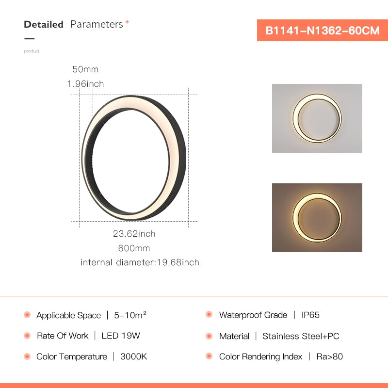 VZVI Outdoor Wall Light Modern IP65 Waterproof 110V 220V LED Villa Terrace Garden Street Light Round Moon Background Porch Lamps