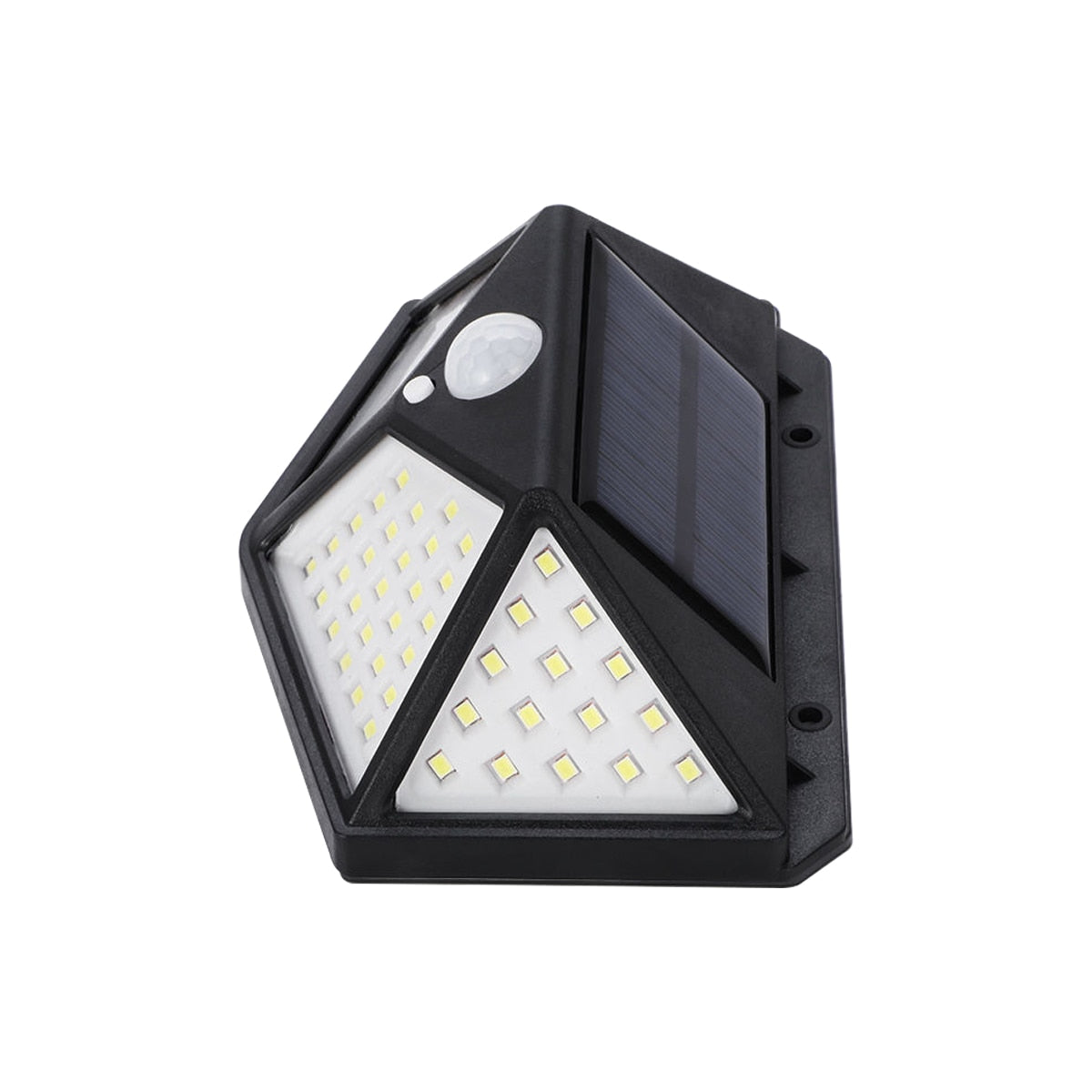 Solar LED Outdoor Garden Lamp Human Body Induction Wall Lamps Four Sides 100LED Charging Home Decor Road Lights