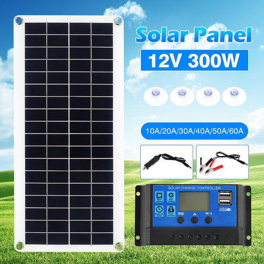 300W Flexible Solar Panel, Solar Panel 12V 300W 1OA/ZOA/3OA/4