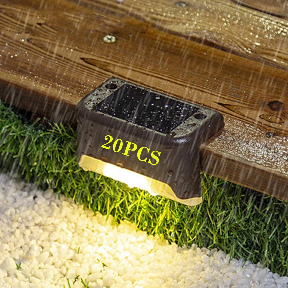 Treppen LED Solar Lampe IP65 Wasserdichte Outdoor Garten Licht Weg Hof Terrasse Stufen Zaun Lampen Garten Dekor Solar Licht im Freien