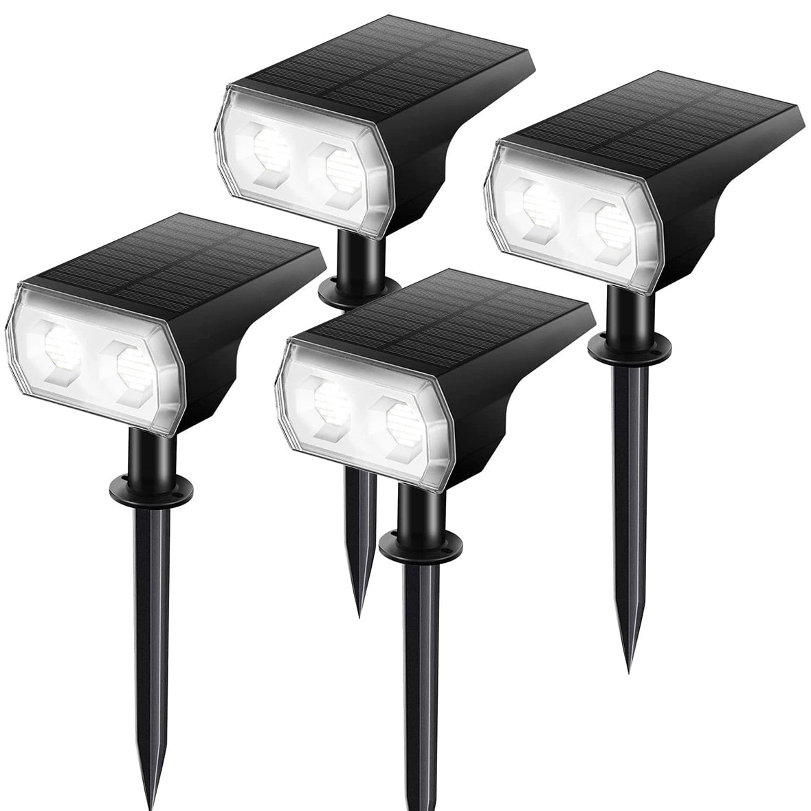 48 LEDs Solar Light Outdoors Landscape Spotlights, 2 In 1 Wireless Waterproof Outdoor Solar Spotlights for Yard Garden Patio