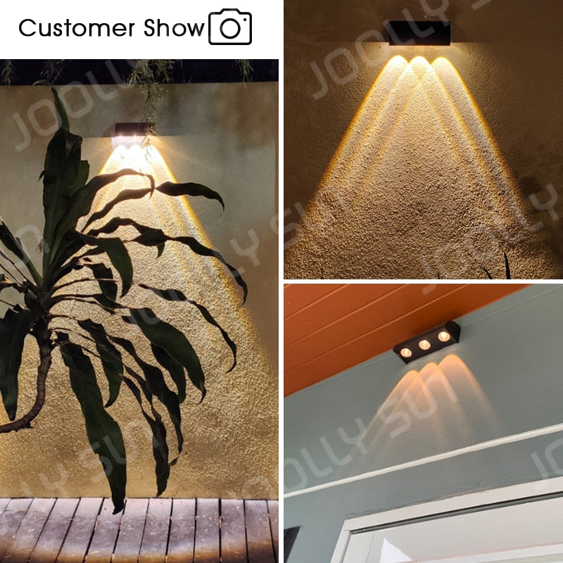 Luz de parede à prova d'água LED iluminação externa para número de casa externa arandelas modernas lâmpadas montadas na parede corpo de alumínio alimentação CA