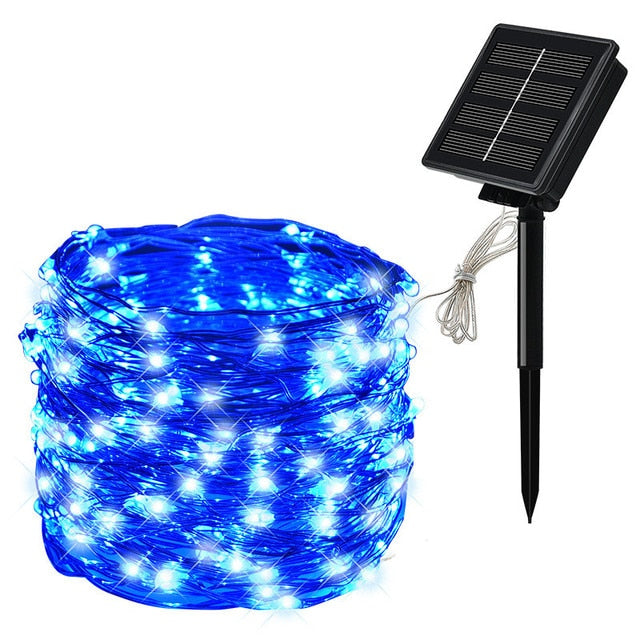LED Solar Light Outdoor Waterproof Fairy Garland String Lights Christmas Party Garden Solar Lamp Decoration 7/12/22/32 M