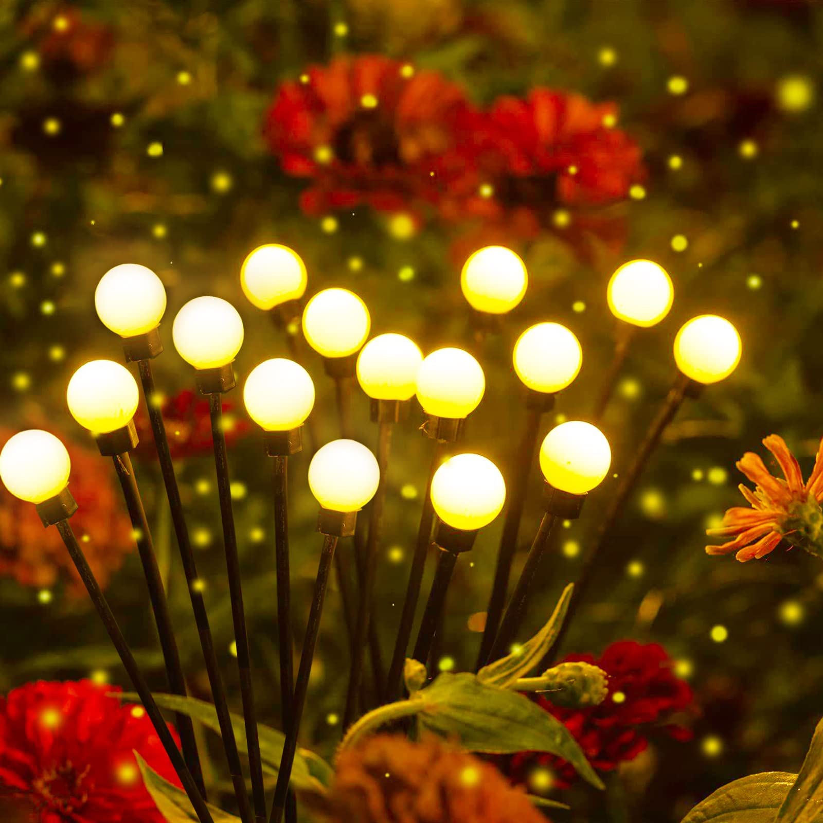 8 PCS Solar LED Light Outdoor Waterproof Garden Landscape Lights Firefly Garden Lights Lawn Garden Decor Solar Light