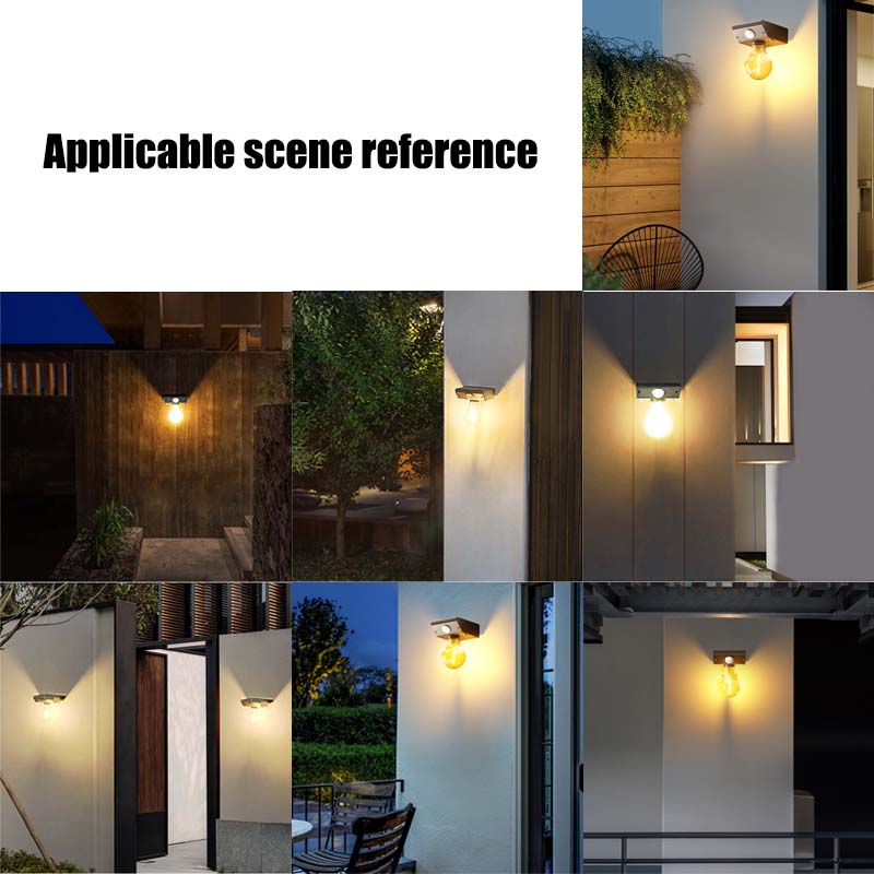 Luces solares, luz de pared exterior, bombilla COB, Control de Sensor de movimiento, inducción, impermeable, patio, pasillo, decoración de jardín, lámpara de pared
